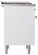 Ilve® Nostalgie II Series 36" White Pro Style Dual Fuel Range-3