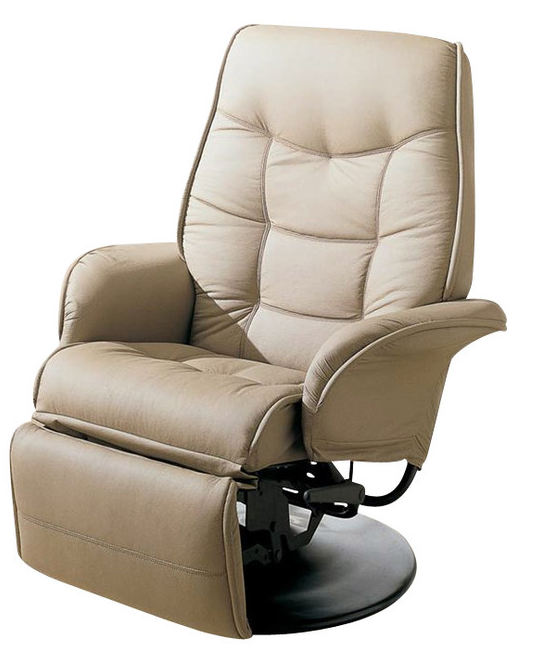 Coaster® Beige Swivel Recliner With Flared Arms-0