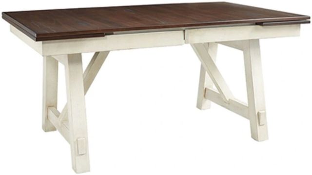 American Wholesale Furniture Laurel Manor II Cherry Dining Table with White Base-0