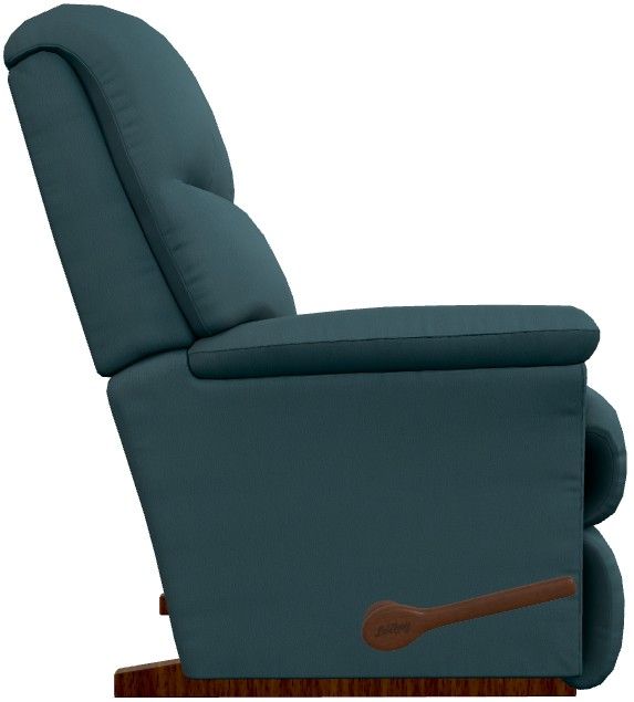 La-Z-Boy® Reed Arctic Blue Leather Manual Rocking Recliner-3