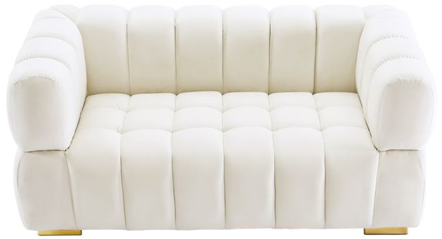 Meridian Furniture Gwen Cream Velvet Loveseat-2