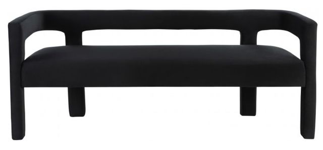 Meridian Furniture Athena Black Velvet Upholstered Bench-2