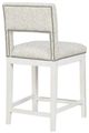 Fairfield® Customizable Arie Counter Stool with Linen Legs-3