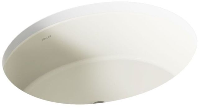 Kohler Verticyl® Biscuit 19.25" Oval Undermount Bathroom Sink-0