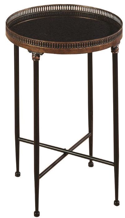 Deco Marche Black 18" Accent Table-0