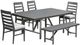 Intercon Navarro 6-Piece Mocha Aluminum/Fabric Outdoor Dining Table Set with Bench and Chairs-0