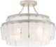 Currey & Company Vintner Blanc Contemporary Silver Leaf Semi-Flush Lighting-1