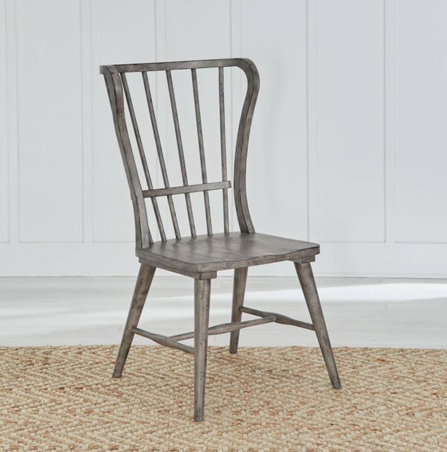 Liberty Furniture River Place Riverstone Gray Windsor Back Side Chair-1