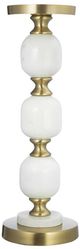 A & B Home Gold/White 15" Pillar Candle Holder-2