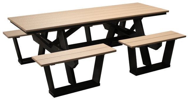Creekside 7' Split Seat Picnic Table-0