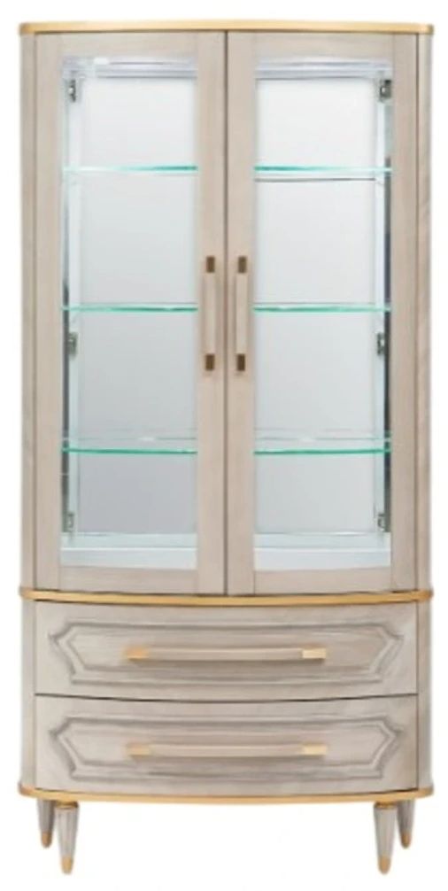 Michael Amini® St. Charles Dove Gray Display Cabinet-1