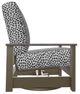 Telescope Casual Leeward Agra Classic/Beachwood Fabric/Polymer Outdoor Cushion Swivel Hidden Rocker with Boardwalk Rustic Arms-2