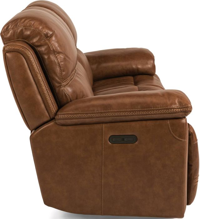 Flexsteel® Fenwick Brown Power Reclining Sofa with Power Headrests-2