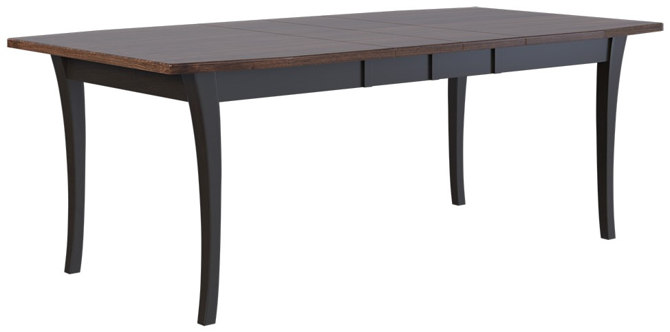 Country View Woodworking Customizable Binghamton 42" Hickory Top Dining Table with 2-Leaves and Brown Maple Base