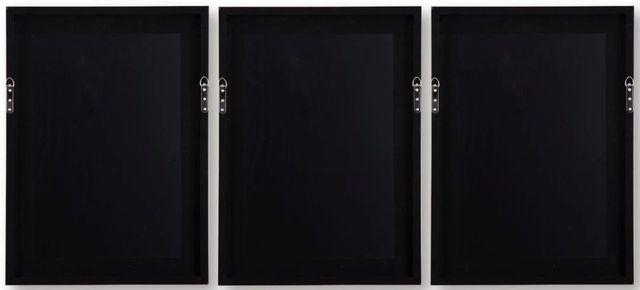 Signature Design by Ashley® Jossletts 3-Piece Black/Ivory/Orange Wall Art Set-3