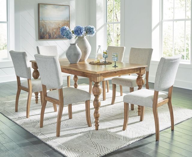 Signature Design by Ashley® Rybergston 7-Piece Light Brown Dining Table Set-3