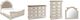 Signature Design by Ashley® Realyn 4-Piece Chipped White California King Upholstered Panel Bed Set-0