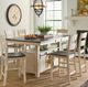 Jofran Inc. Madison County Brown/Vintage White Ladderback Counter Stool-1