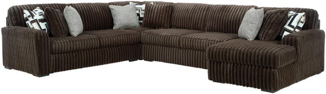 Signature Design by Ashley® Midnight-Madness 4-Piece Chocolate Right-Arm Facing Sectional and Chaise-0