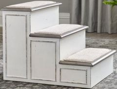 Liberty Furniture Magnolia Manor Antique White/Weathered Bark Pet Steps