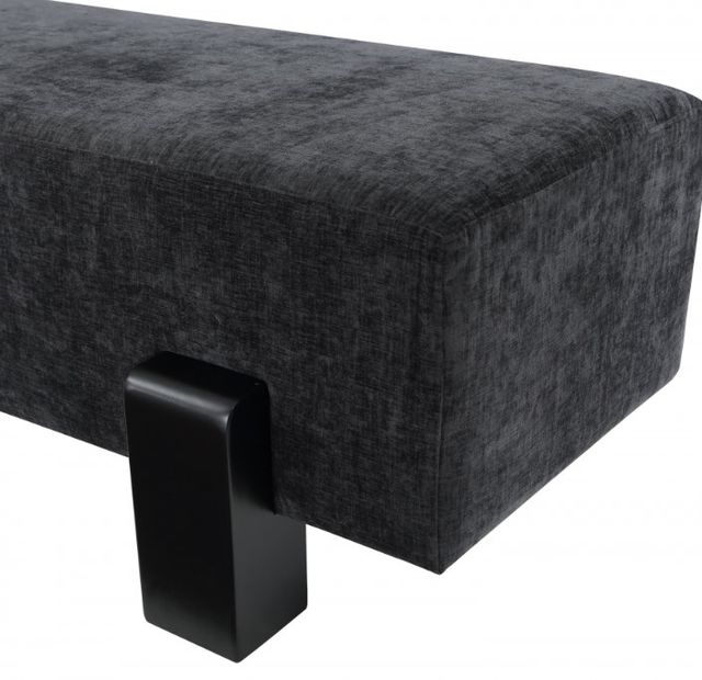 Meridian Furniture Edison Black Chenille Fabric Bench-3