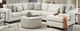 Furniture of America® Pocklington 4-Piece Ivory U-Shape Sectional-0