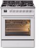 Ilve® Professional Plus II Series 30" White Pro Style Dual Fuel Range-0