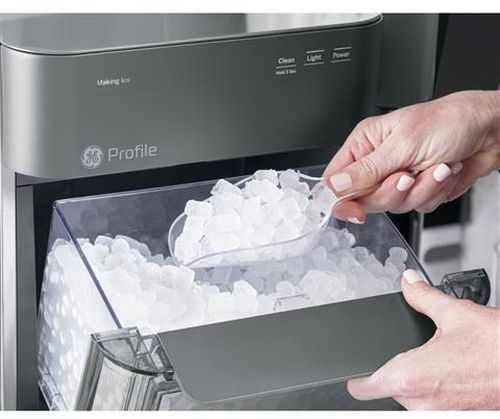 GE® Profile™ Opal™ 14" 24 lb. Stainless Steel Ice Maker-3