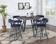 Homelegance® Tempa 5-Piece Black/Blue/Brown Counter Dining Set-0