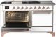 Ilve® Majestic III 60'' White Pro Style Dual Fuel Natural Gas Range with Solid Door and Copper Trim-2