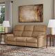 Flexsteel® Customizable Porter Leather Power Reclining Sofa with Console, Power Headrest and Lumbar-1