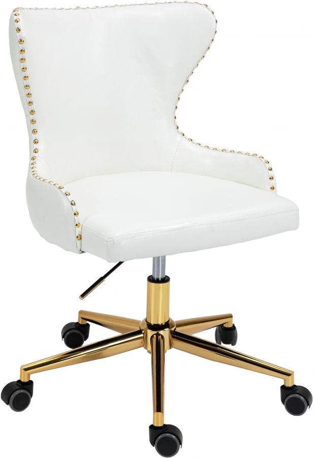 Meridian Furniture Hendrix White Faux Leather Office Chair-0