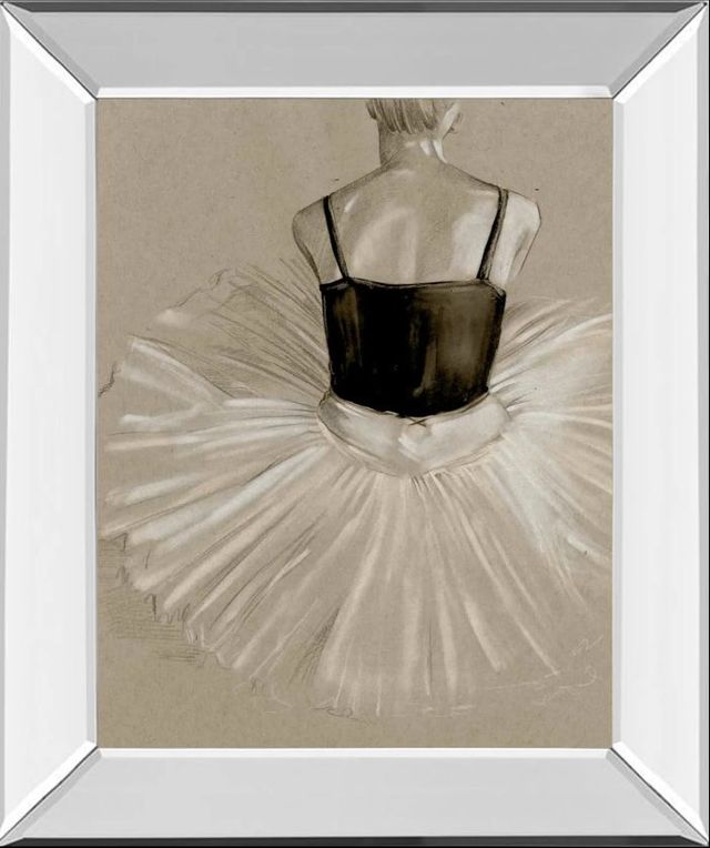 Classy Art Black Leotard II by Jennifer Paxton Parker Mirror Framed Wall Art-0