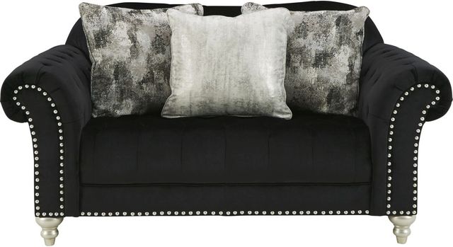 Signature Design by Ashley® Harriotte Black Loveseat-1