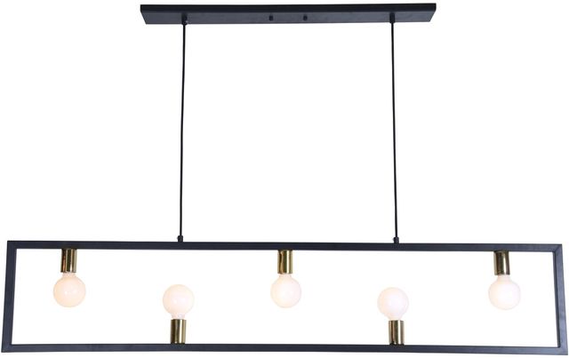 Renwil® Vera Matte Black & Gold Pendant Light