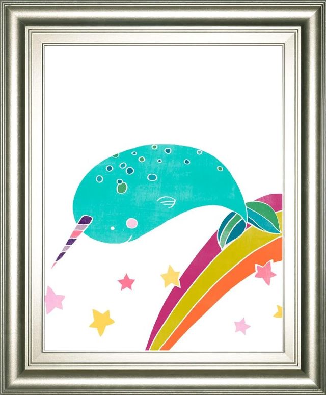 Classy Art Happy Narwals II by June Erica Vess Wall Art-0