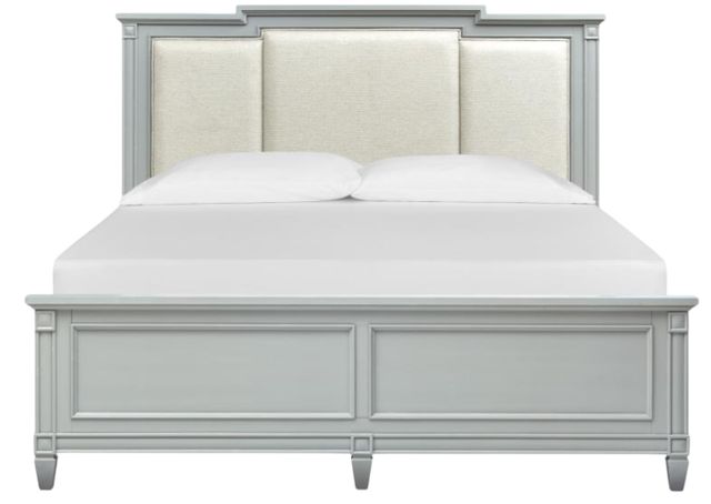 Magnussen Home® Glenbrook Natural/Pebble Queen Panel Upholstered Headboard-1
