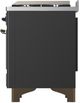 Ilve® Majestic III 40" Graphite Matte Pro Style Dual Fuel Natural Gas Range with Triple Glass Door and Burnished Trim-4