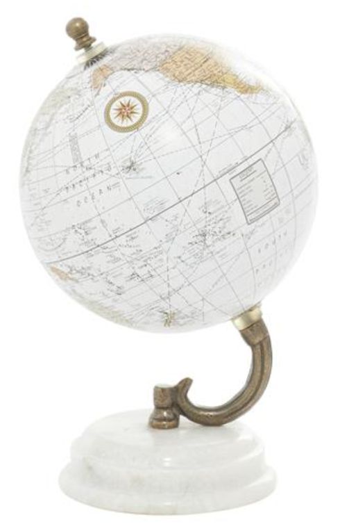 Deco Marche White 8" Globe-1