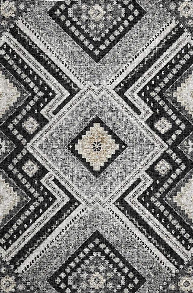 Dalyn™ Rug Company Portico PO5 Black 5'x8' Area Rug-0