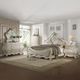 ACME Furniture Ragenardus Antique White/Beige Queen Upholstered Panel Bed-1