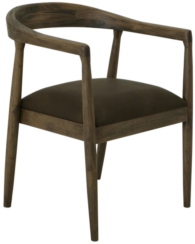 International Furniture Direct Natural Teca Brown Arm Chair-0