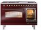 Ilve® Nostalgie II Series 48" Burgundy Pro Style Dual Fuel Range-4
