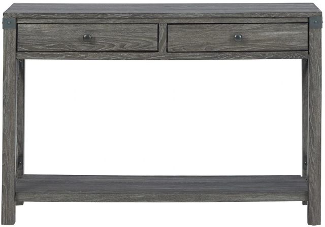 Signature Design by Ashley® Freedan Grayish Brown Console Sofa Table-1
