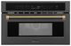 ZLINE Autograph Edition 30" 1.6 Cu. Ft. Black Stainless Steel Built-in Convection Microwave Oven with Champagne Bronze Helix Handle-0