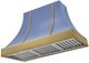AGA Cascade 48" Carnaby Blue Wall Mounted Range Hood  with Antique Brass Trim-0