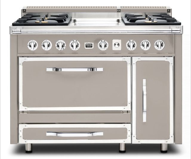 Viking® Tuscany 48" Pacific Grey Dual Fuel Pro-Style Dual Fuel Natural Gas Range-0