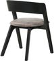 Armen Living Jackie 2-Piece Black/Brown Dining Arm Chair Set-4