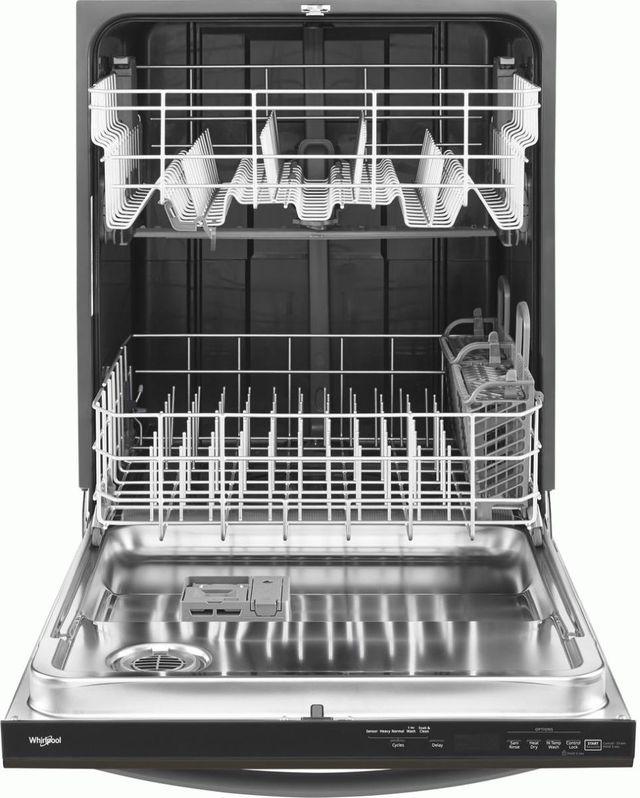 Whirlpool® 24" Fingerprint Resistant Black Stainless Steel Built-In Dishwasher-1