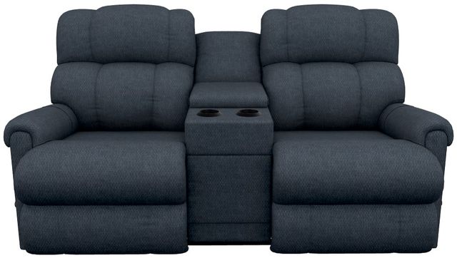 La-Z-Boy® Pinnacle Navy Manual Wall Reclining Loveseat with Console-1